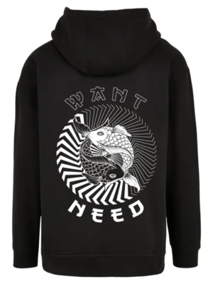 Sudadera Tatuaje Negra Peces Koi